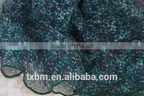 Floral and Dots Pattern Silk Scarf ,wholesale photo-5