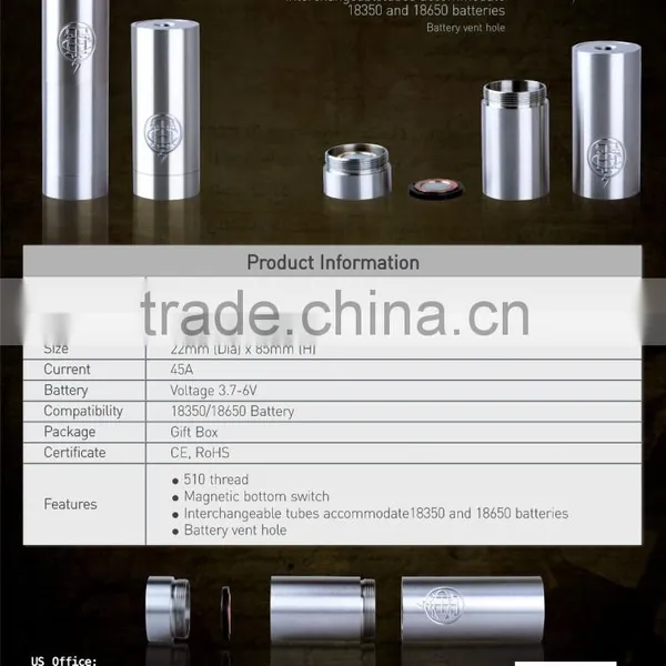 Best Mechanical Mod US Design Mod High Performance Wholesale Price Hot New Products photo-5