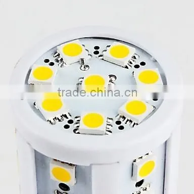E27 9W 44x5050 SMD 650-700LM 3000-3500K Warm White Light LED Corn Bulb (220-240V) photo-2