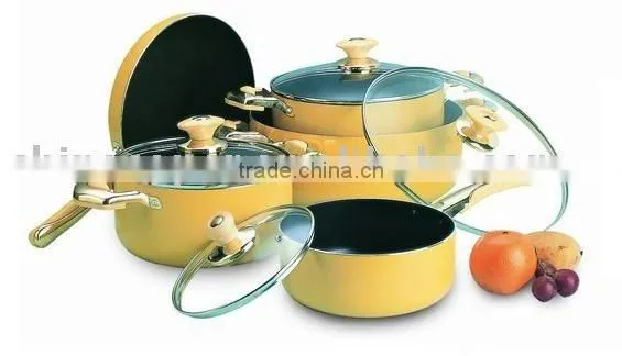 9 Pcs Aluminum Non Stick Cookware Set