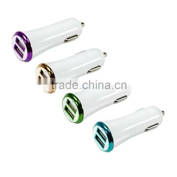 New Design Coloured Usb Car Charger Dual Car Charger Phone photo-6