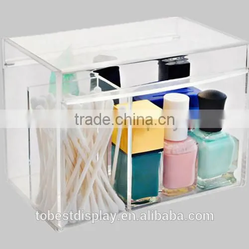 Handmade High Clear Rectangle Storage Small Acrylic Box/acrylic Cosmetic Box/clear Acrylic Box With Dividers With Lid photo-2