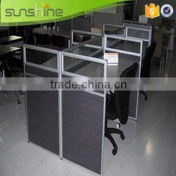 Modern Office Furniture Design Aluminum Soundproof Partition Office Cubicle Workstation For 4 Person photo-6