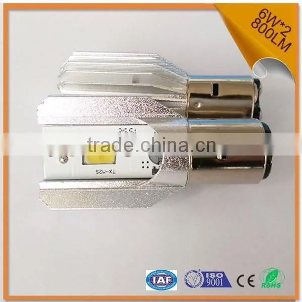 2016 New Product 800LM 6W * 2 All in One Motorcycle Led Headlight Bulb photo-2