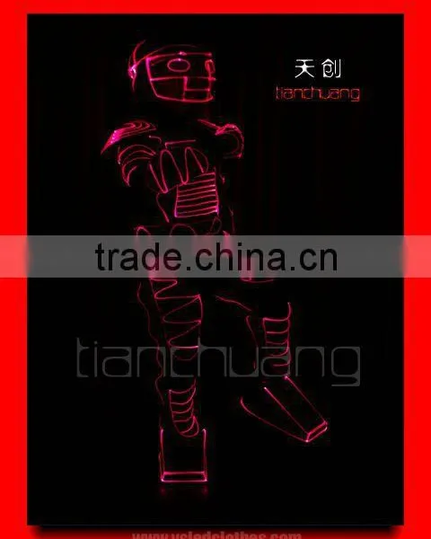 TC-103Remote Programmable SD Card Controlled Fiber Optic Halloween Costume for Stage Show,party Light up Adult Costumes,led Suit