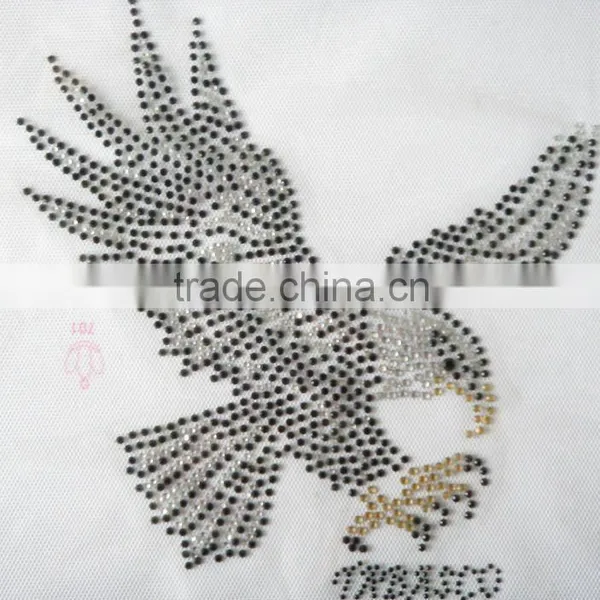 eagle hot fix motif,heat transfer,rhinestone motif