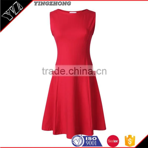 The New Literary Version Round Collar Elegant Sleeveless Dress Skirt photo-5