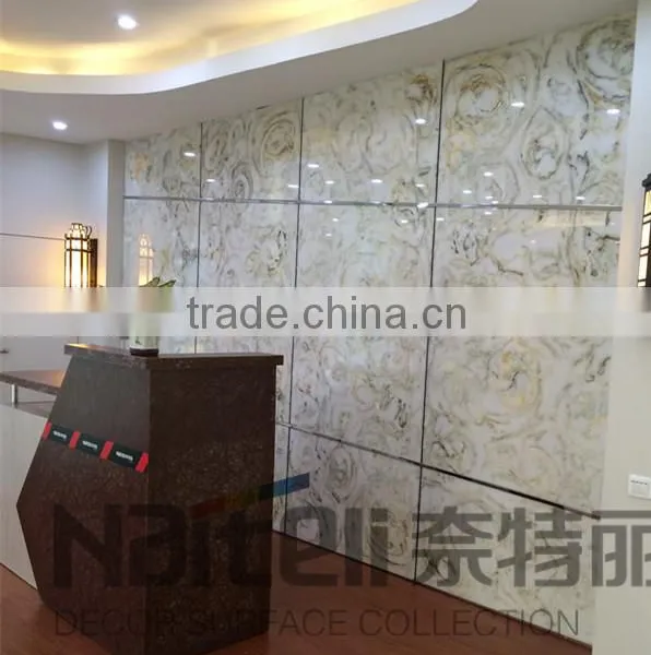 Translucent Resin Panel Modern Kitchen Furniture photo-3