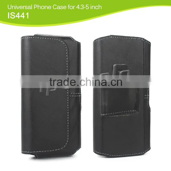 Durable Horizontal Universal Smartphone Case XL Black Leather Case, Fit for All Mobile Phone photo-3