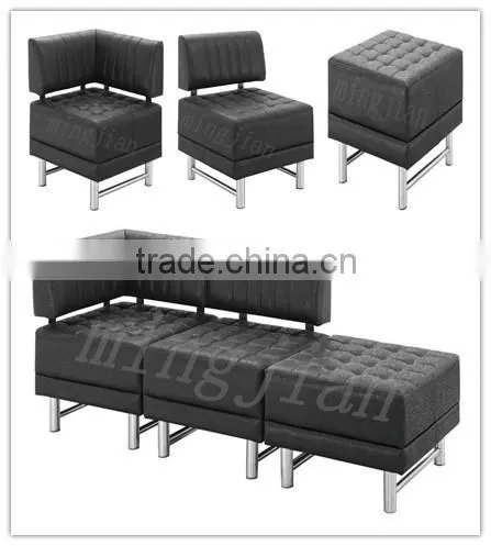 Long Size Moveable Hair Salon Waiting Chair With Backrest, 1 Set=3 Pcs K112
