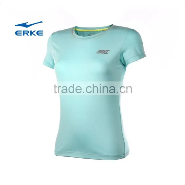 ERKE Wholesale Brand Round Neck Blank Quick Dry Short Sleeve Womens Polyester t Shirt photo-2