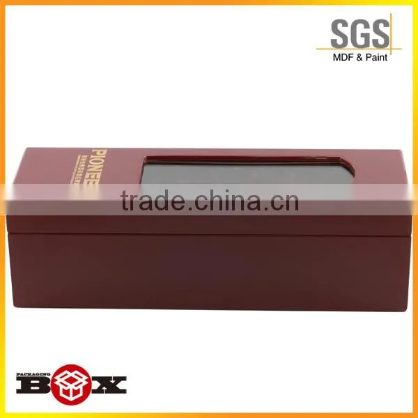 Luxury Hot Sale High Gloss Lacquer Finish Wooden Wine Box With Wine Accessories photo-2