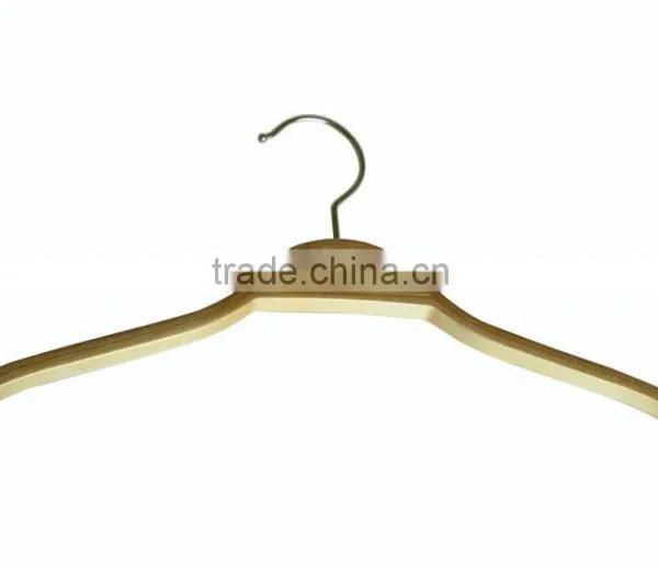 Laminated Wooden Dress Hanger With Rubber Teeth on Shoulder, Natural Color for Coat Hanger Cheap Hanger photo-2