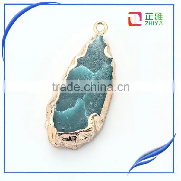 Sell Hot Natural Stone Pendant Jewelry Agate Druzy Pendant Natural Gemstone Pendant photo-3