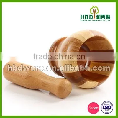 High Quality Wooded Mortar and Pestle Set Wholesale photo-4