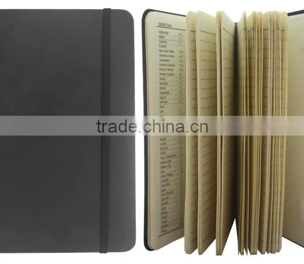 Hot Sale Hardcover Paper Dairy Agenda Notebook With pu Cover photo-3