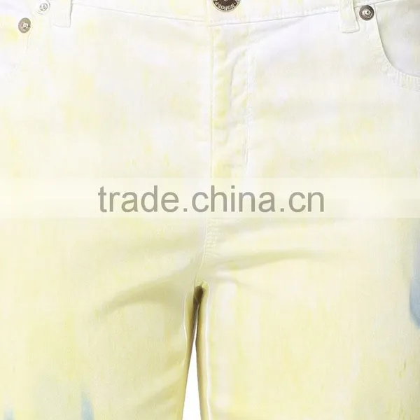 Guangzhou Apparel Wholesale Printing Leggings Low Waist Fashion Ladies Printed Cropped Jeans Trousers photo-6