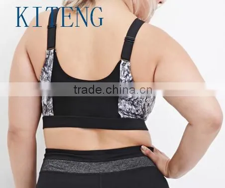 Kiteng 2016 High Quality Plus Size Marble Print Sports Bra Office In United States photo-5