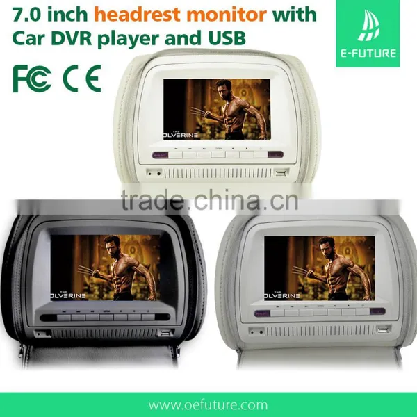 Touch Screen 7" HD Digital Screen Car Headrest Monitor + DVD/USB/SD Player photo-6