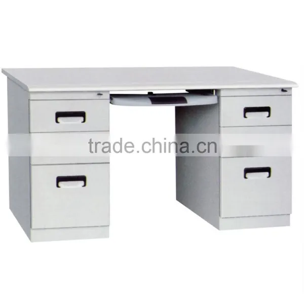 Hot Selling L Shape Steel Office Desk With Wooden Top photo-3