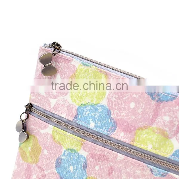 2015 New Printed Small Cotton Canvas Zipper Bag photo-2