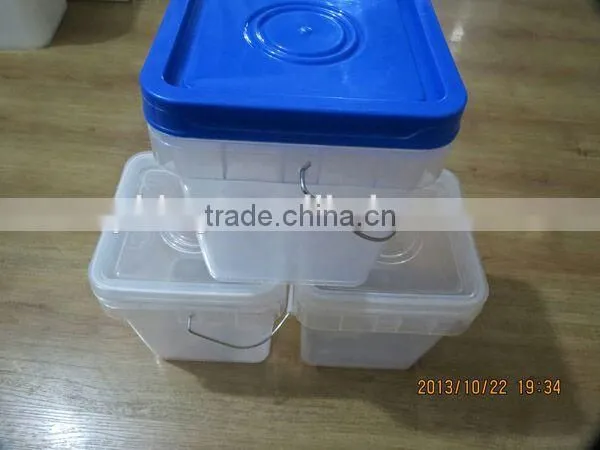 Factory Direct Supply Plastic Square Bucket 5 L Clear Plastic Square Pail Food Grade Transparent Square Bucket With Lid photo-5