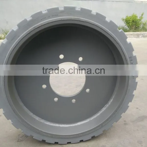 Genie Scissor Lift Platform Wheel Solid Tire With Rims Wheel 22x7x17 3/4 photo-6