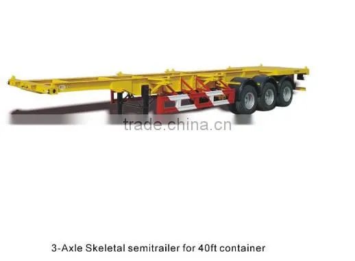 40ft Container Carrier 3 Axle Skeleton Semi Trailer for Sale photo-4
