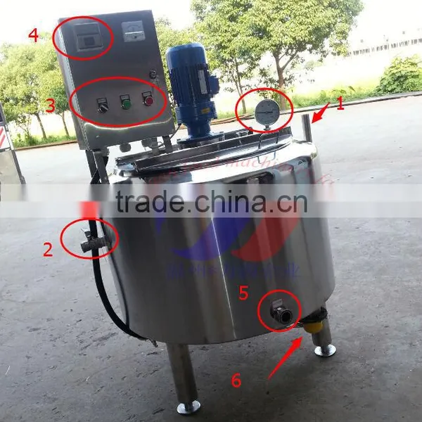 200L Batch Pasteurizer for Yogurt / Cheese / Cream / Tomato Sauce / Chilli Paste Pasteurizer photo-3