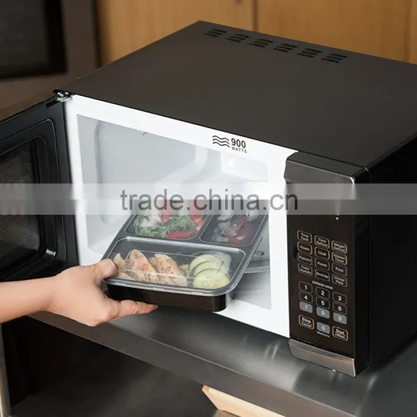 Microwave Safe Food Container Lid 3 Divided Plastic Lunch Box photo-5