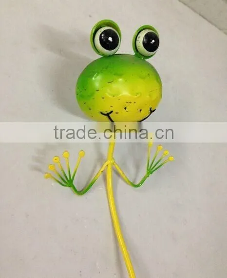 Frog Stake Frog Pick Metal Frog Stakes Garden Stakes Garden Picks Painted Frog Metal Stakes photo-2