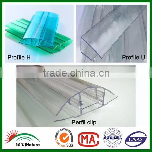 Useful PC accessories Polycarbonate profile U&H.2016  Building PC profile Hconnector &PC-U connector.