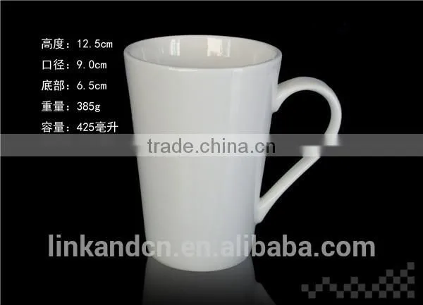 300ml Porcelain Promotion Mug With Handle White Drinking Mug With Handle photo-4