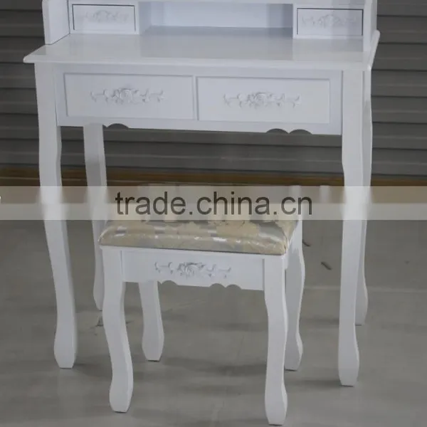 French Style Dressing Table With Mirror and Stool photo-3