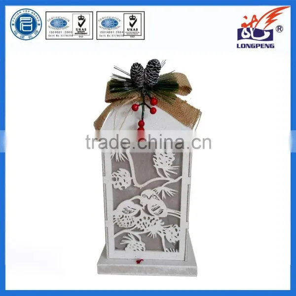 White Wood Led Lantern,wooden Lantern,antique Wood Candle Lanterns for Christmas Decorations