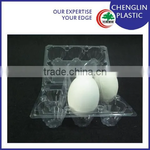 Hot Sale Cheap Transparent Clear 6 Holes Plastic Egg Tray