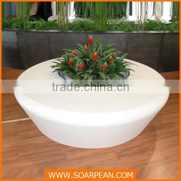 Multifunctional Shopping Mall Fiberglass Stool Chair With Flowerpot photo-2