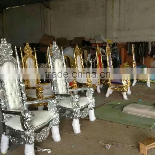 Hot Sales PU Leather Throne Chairs Wedding Decoration For Bride and Groom photo-4