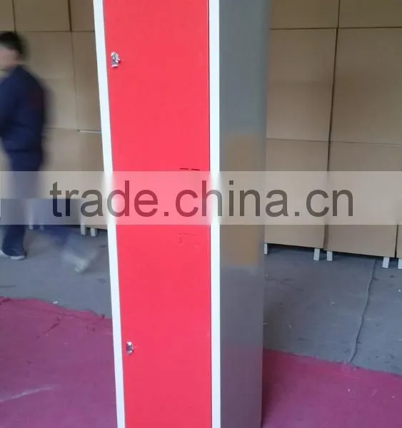 Singe Side Two- Door Metal Locker With One Shelf in Red photo-2