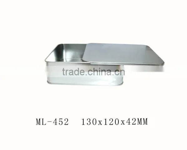 Metal Silde Tin Box of Size 130x120x40mm photo-2