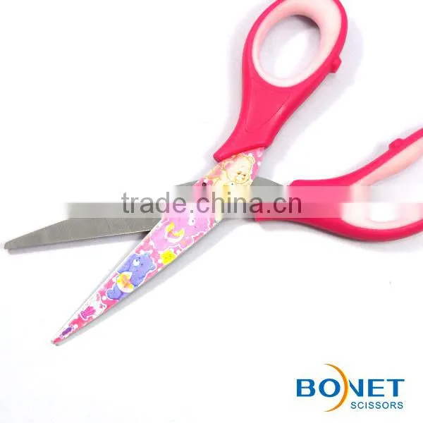 SST0027 6-1/4" Stationery PP+TPR Rubber Plastic Handle Office Scissor photo-4