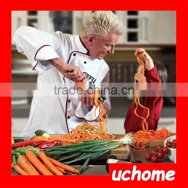 UCHOME 2017 New Spiral Vegetable Slicer/Spiral Cutter/Easy Operation Stainless Steel Vegetable Slicer photo-2