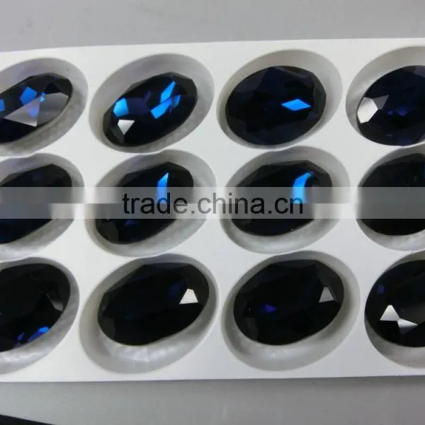 18*25 Oval Rhinestone Charming Crystal Fancy Bead Montana photo-3