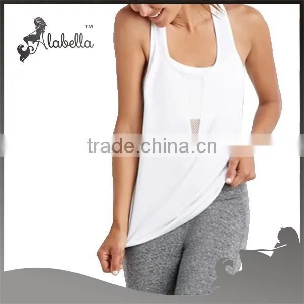 Mesh Panel Athletic Yoga Tank Top Stringer Tank Top photo-4