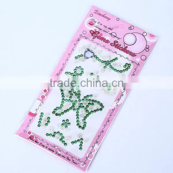 Custom Mixed Color Butterfl Rhinestone Jewelry Seal Rhinestone Acrylic Decoration Stickers photo-3