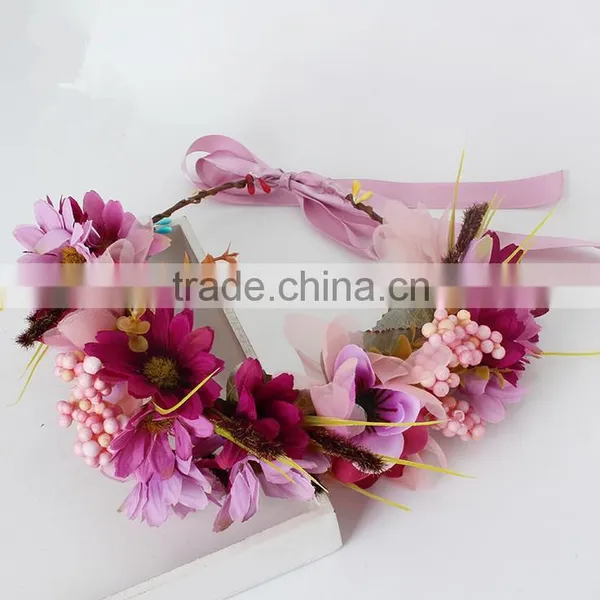 2017 Hot Sale Fashion Baby Girl Lace Flower Hair Band Fancy Hair Accessories photo-4