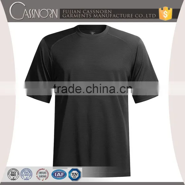 Factory Price Simple Design Pure Color Crew Neck Men Knitted T-shirt photo-2