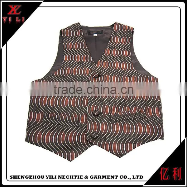 Assured Quality Cheap Portable Men Jacquard Vest Polyester photo-6