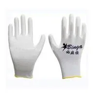 White PU Coated 13G Polyester Safety Glove