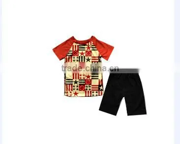 Unique Fashional Boys'T-shirt Printed Tractors Tops With Shorts Children Kids Clothing Sets photo-5